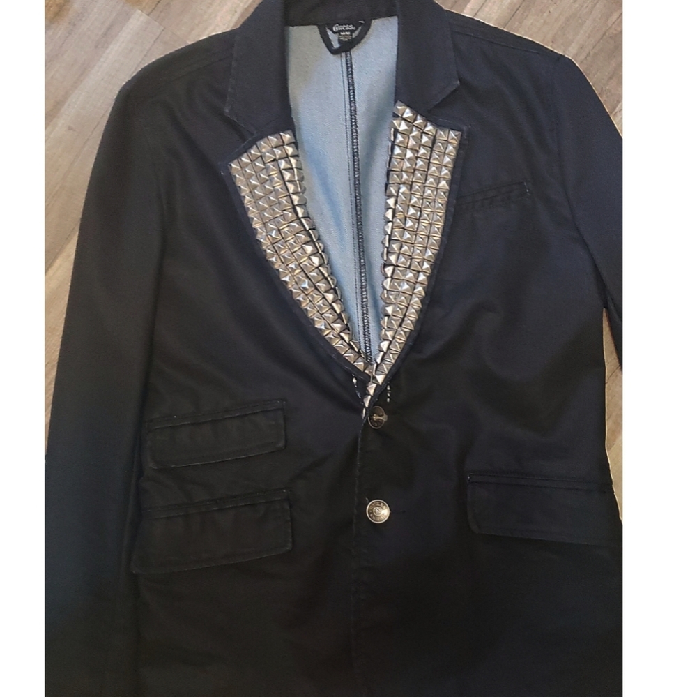 GUESS MEN'S DENIM JACKET COLOR NAVY DARK